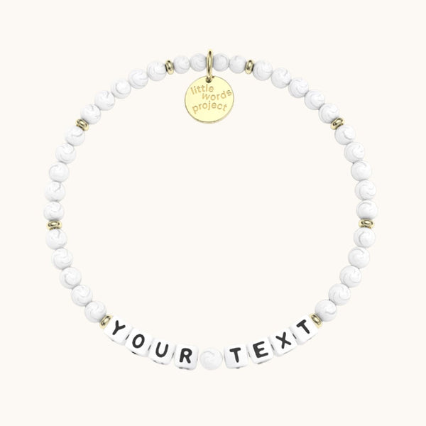 Custom White Howlite Stone Bracelet