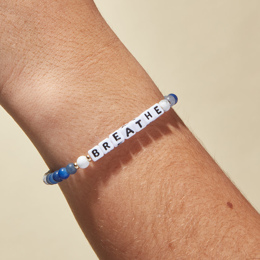 Breathe Bluestone Bracelet Beaded Bracelets Little Words Project